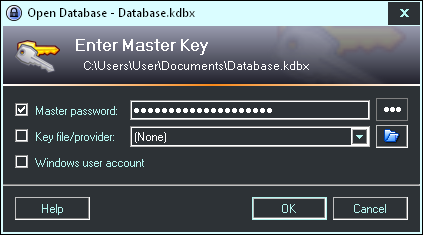 Dark Master Key Prompt Dialog
