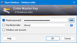Entering the Master Key