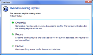 Key File Overwrite Prompt on Windows Vista